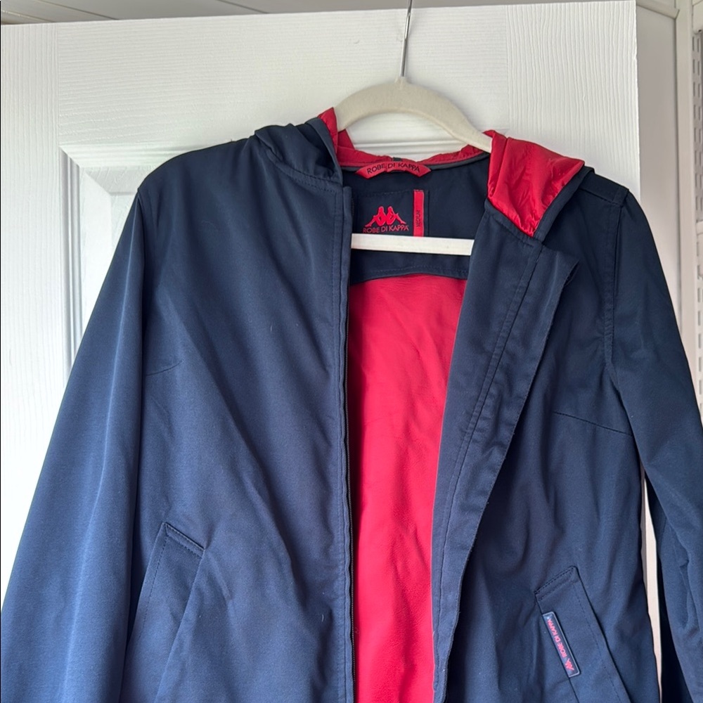 Kappa Black and Red Utility Jacket with Modern Design